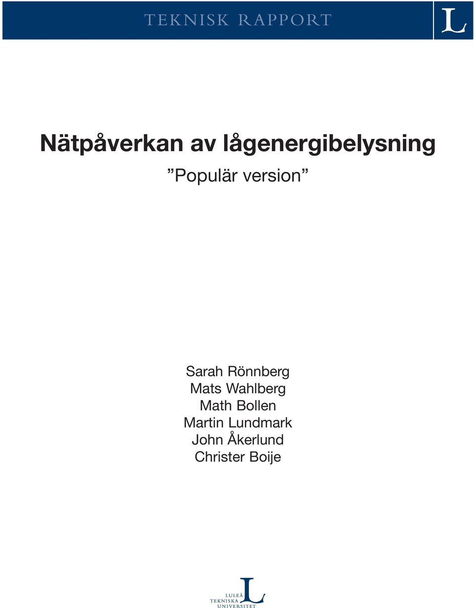 Sarah Rönnberg Mats Wahlberg Math