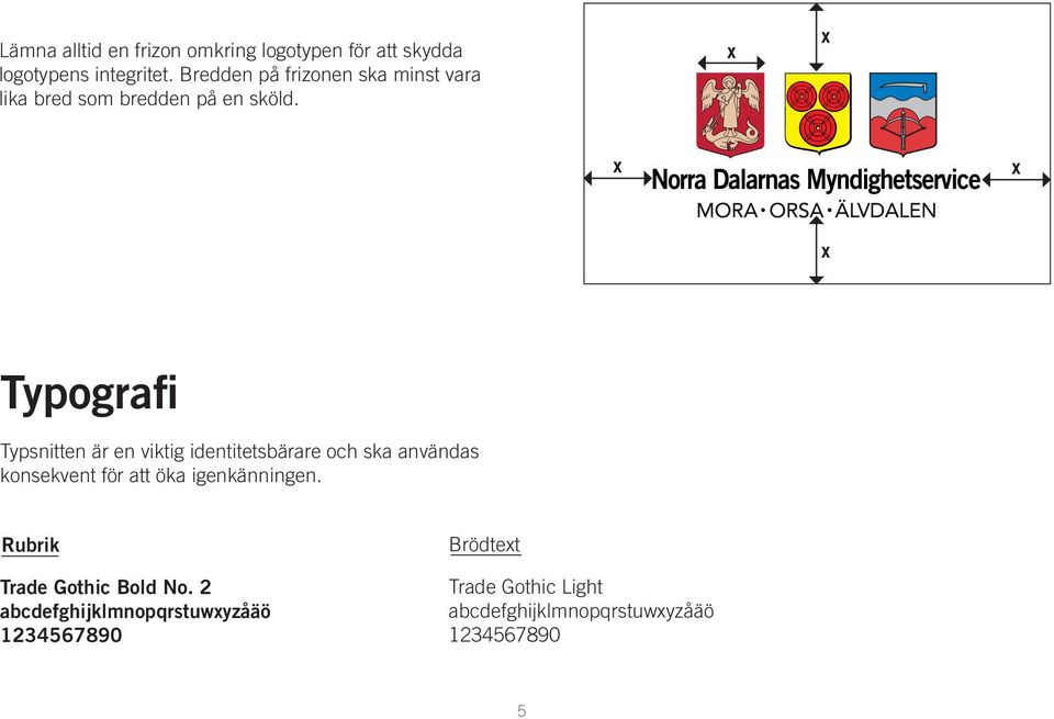 Typografi Typsnitten är en viktig identitetsbärare och ska användas konsekvent för att öka