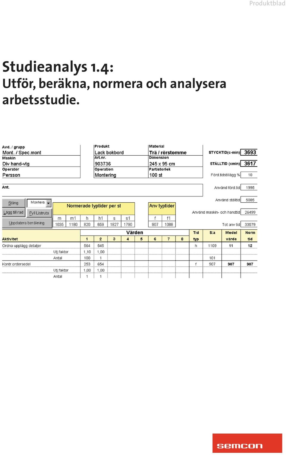 normera och analysera