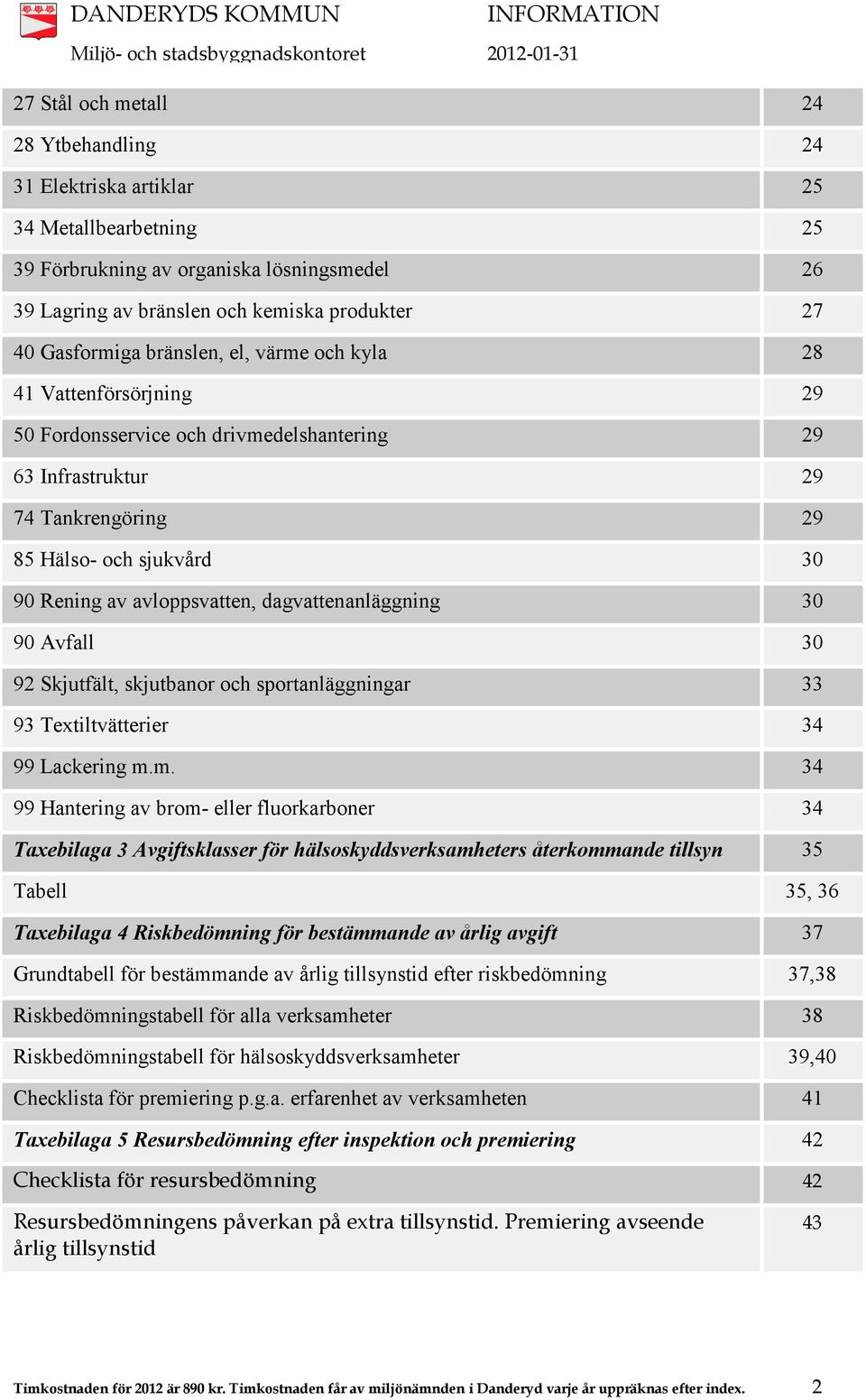 dagvattenanläggning 30 90 Avfall 30 92 Skjutfält, skjutbanor och sportanläggningar 33 93 Textiltvätterier 34 99 Lackering m.