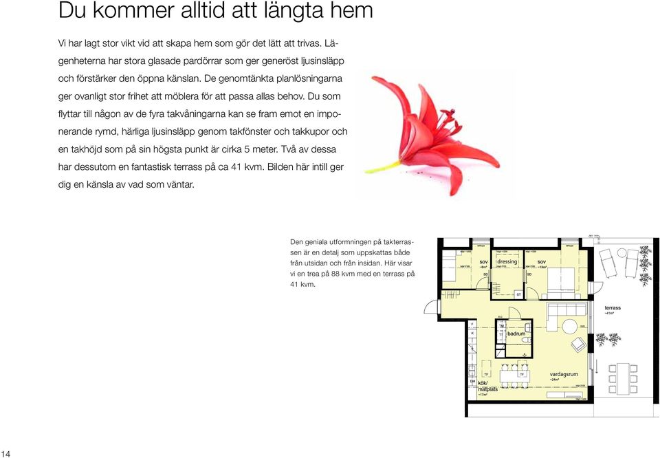 De genomtänkta planlösningarna ger ovanligt stor frihet att möblera för att passa allas behov.