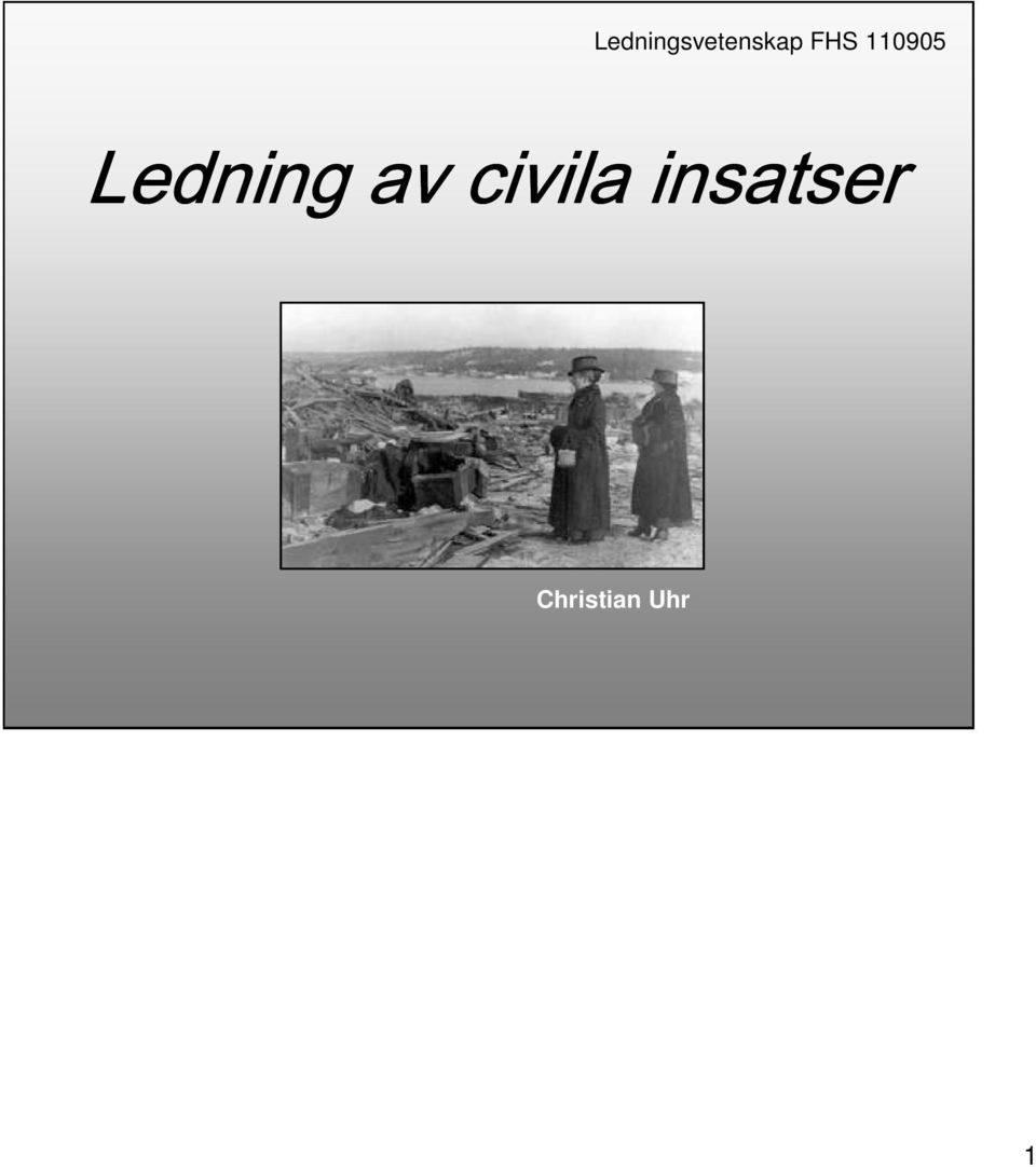 Ledning av civila