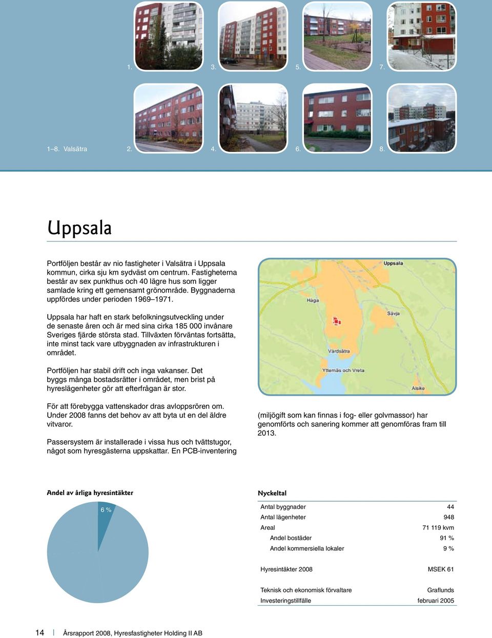 Uppsala har haft en stark befolkningsutveckling under de senaste åren och är med sina cirka 185 000 invånare Sveriges fjärde största stad.