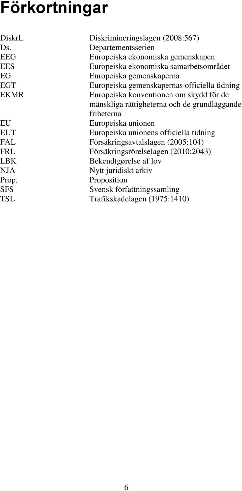 gemenskapernas officiella tidning EKMR Europeiska konventionen om skydd för de mänskliga rättigheterna och de grundläggande friheterna EU Europeiska