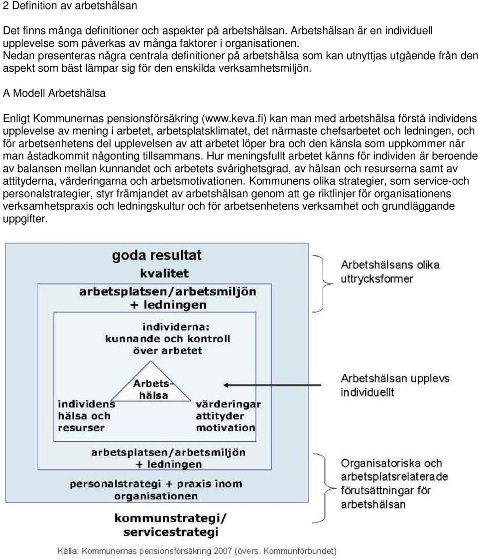 A Modell Arbetshälsa Enligt Kommunernas pensionsförsäkring (www.keva.