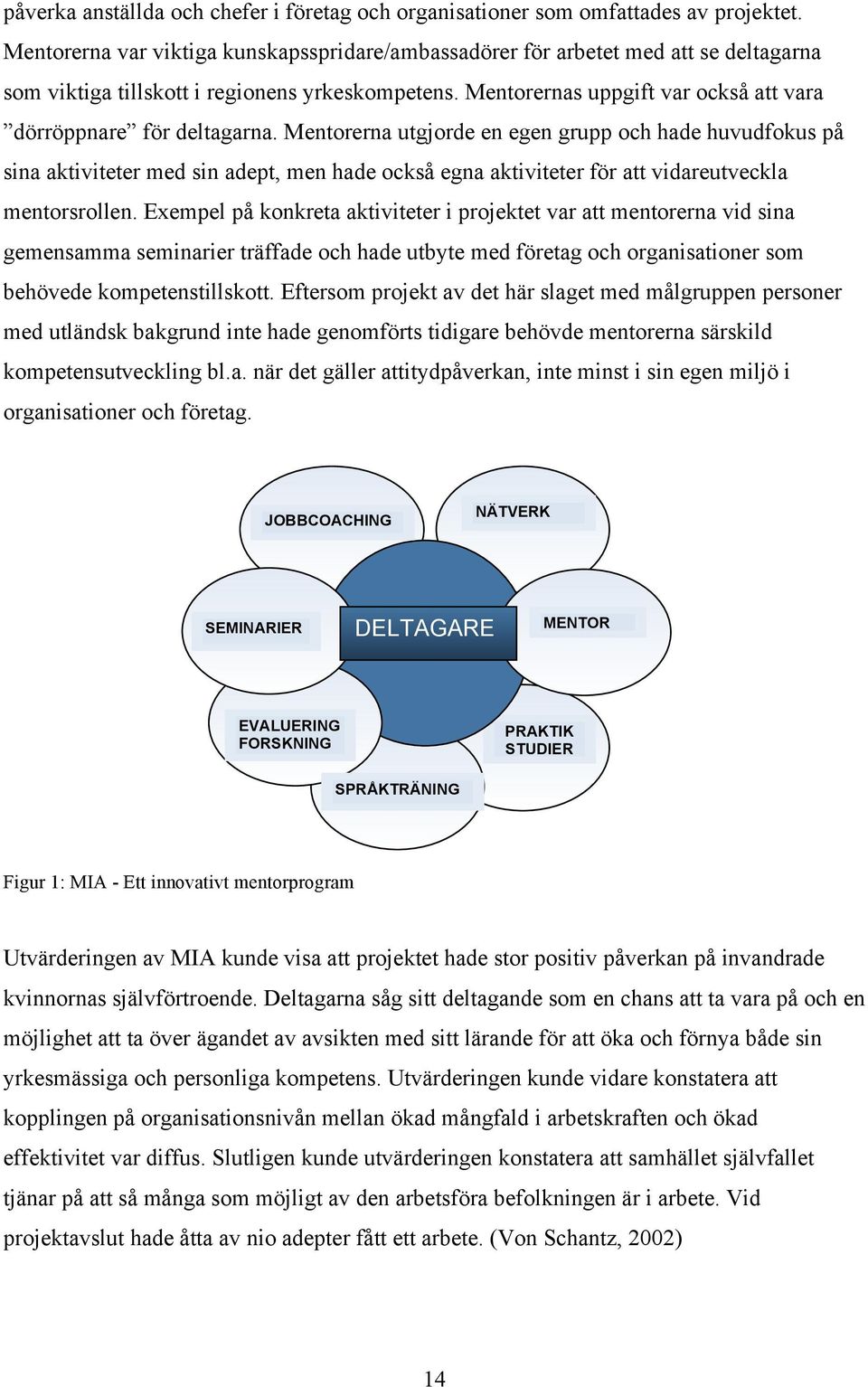 Mentorernas uppgift var också att vara dörröppnare för deltagarna.