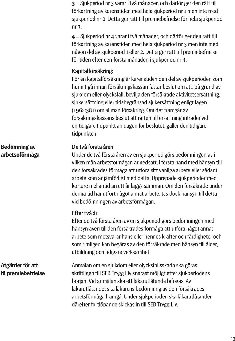 4 = Sjukperiod nr 4 varar i två månader, och därför ger den rätt till förkortning av karenstiden med hela sjuk period nr 3 men inte med någon del av sjukperiod 1 eller 2.