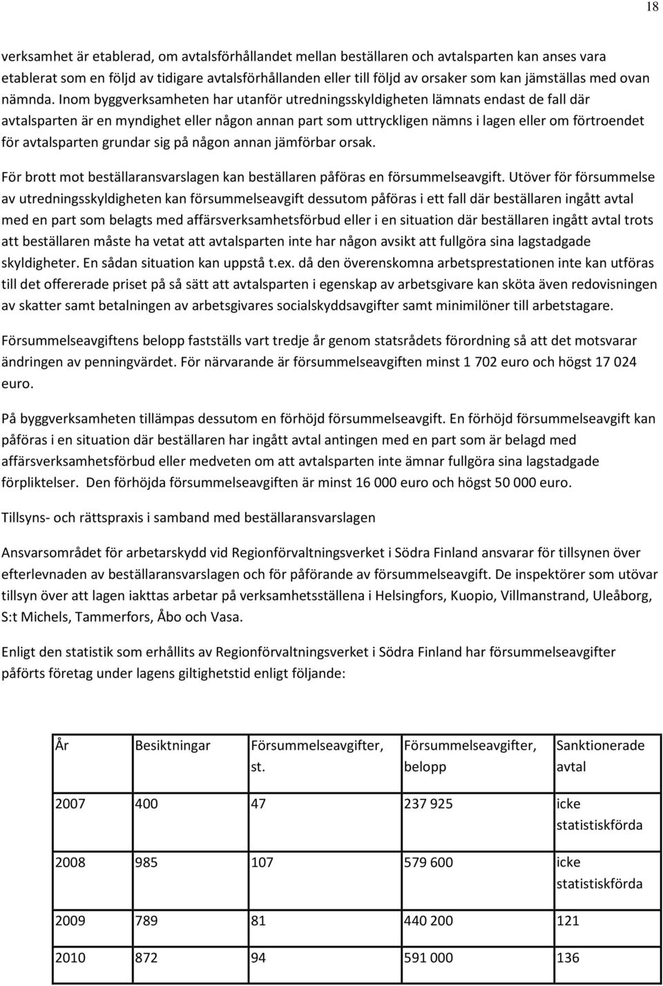 Inom byggverksamheten har utanför utredningsskyldigheten lämnats endast de fall där avtalsparten är en myndighet eller någon annan part som uttryckligen nämns i lagen eller om förtroendet för