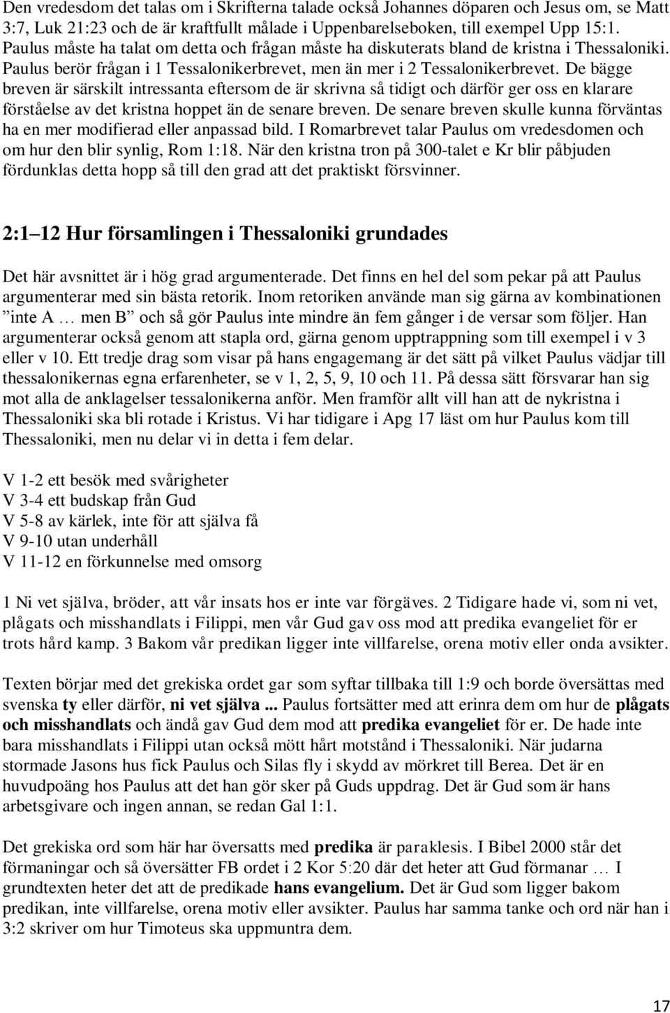 1 Tessalonikerbrevet. en bibelteologisk kommentar av Håkan Sunnliden - PDF  Gratis nedladdning