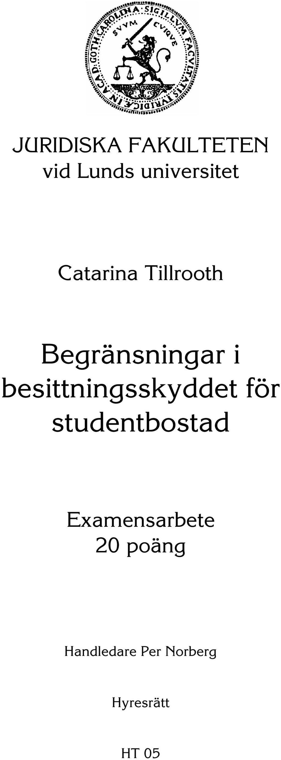 besittningsskyddet för studentbostad