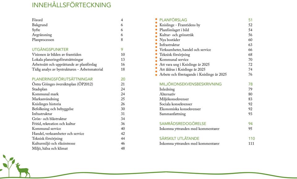 historia 26 Befolkning och bebyggelse 30 Infrastruktur 31 Grön- och blåstruktur 34 Fritid, rekreation och kultur 36 Kommunal service 40 Handel, verksamheter och service 42 Teknisk försörjning 44