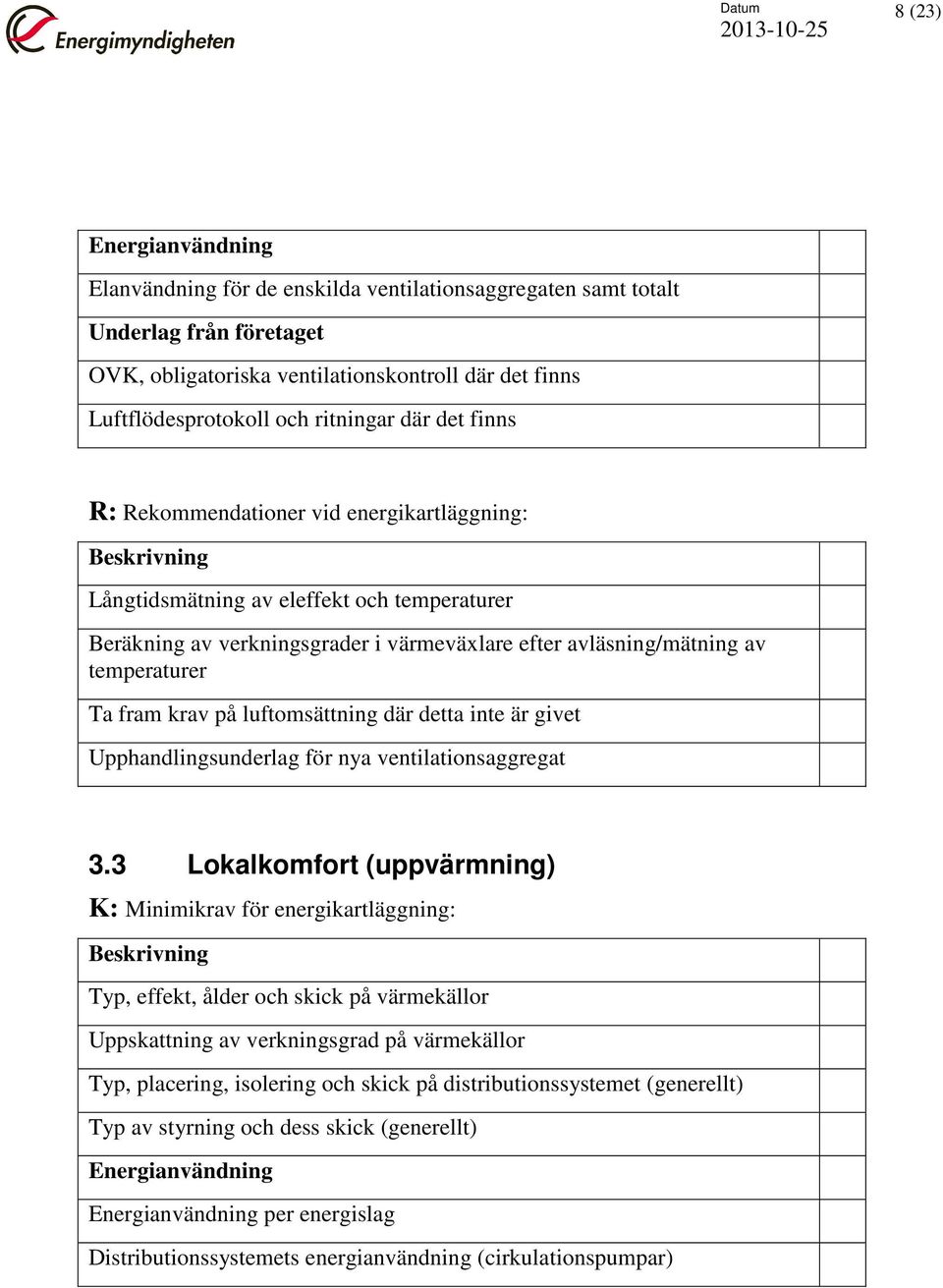 där detta inte är givet Upphandlingsunderlag för nya ventilationsaggregat 3.