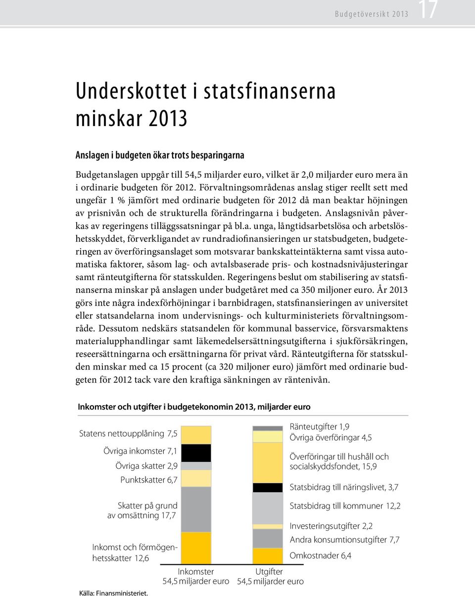 Förvaltningsområdenas anslag stiger reellt sett med ungefär 1 % jämfört med ordinarie budgeten för 2012 då man beaktar höjningen av prisnivån och de strukturella förändringarna i budgeten.