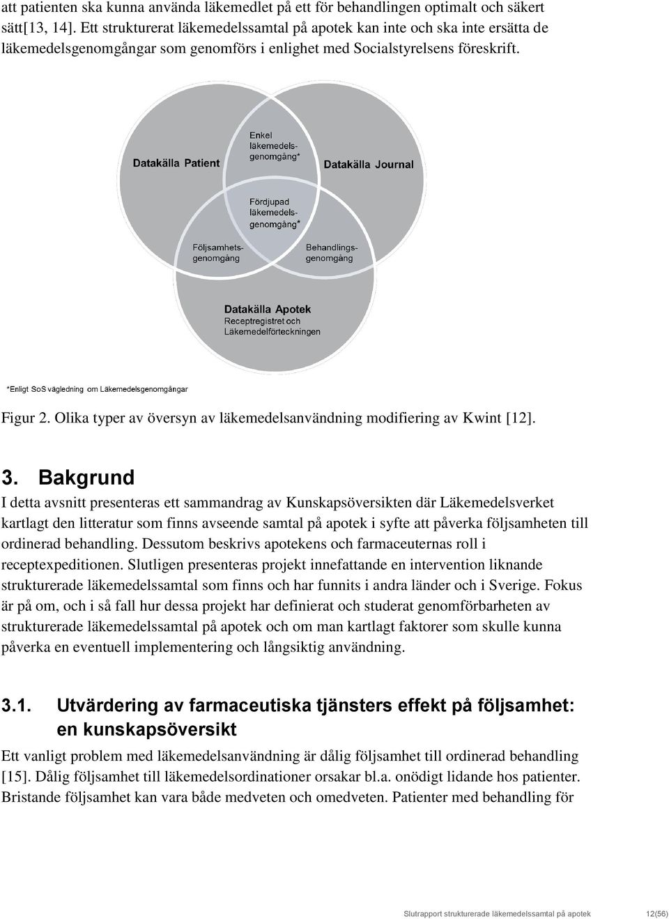 Olika typer av översyn av läkemedelsanvändning modifiering av Kwint [12]. 3.