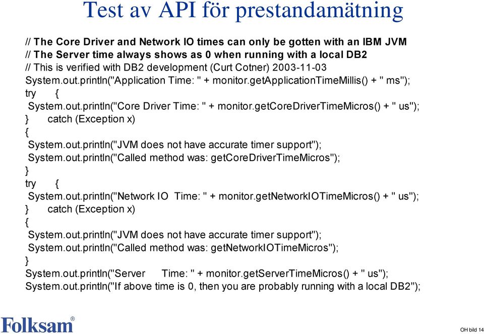 getcoredrivertimemicros() + " us"); } catch (Exception x) { System.out.println("JVM does not have accurate timer support"); System.out.println("Called method was: getcoredrivertimemicros"); } try { System.