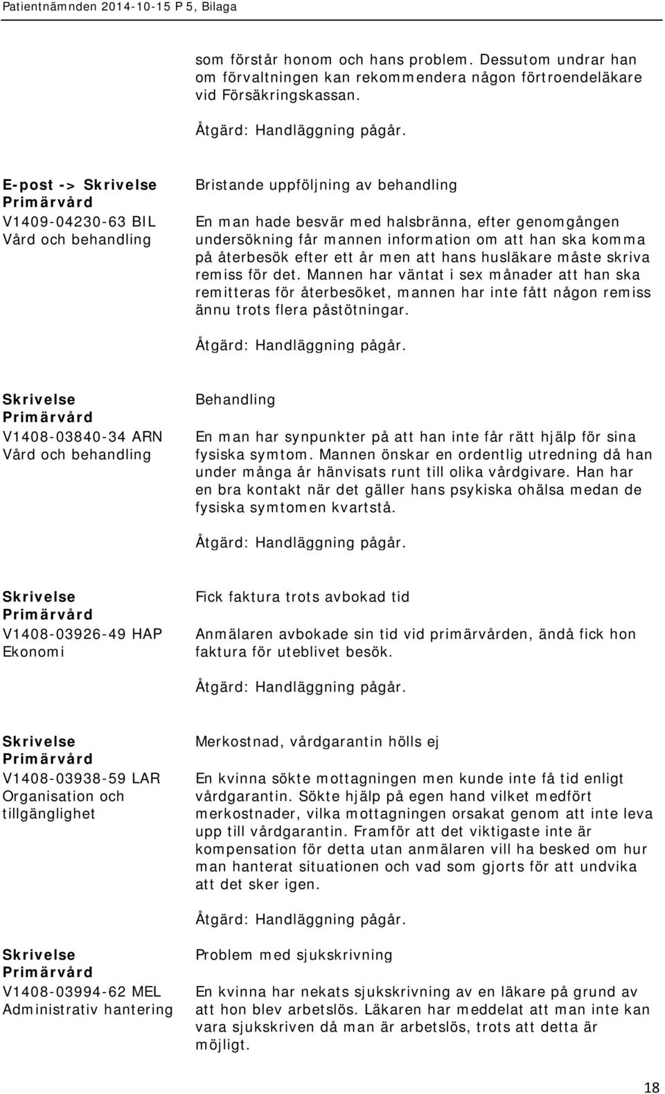 att hans husläkare måste skriva remiss för det. Mannen har väntat i sex månader att han ska remitteras för återbesöket, mannen har inte fått någon remiss ännu trots flera påstötningar.