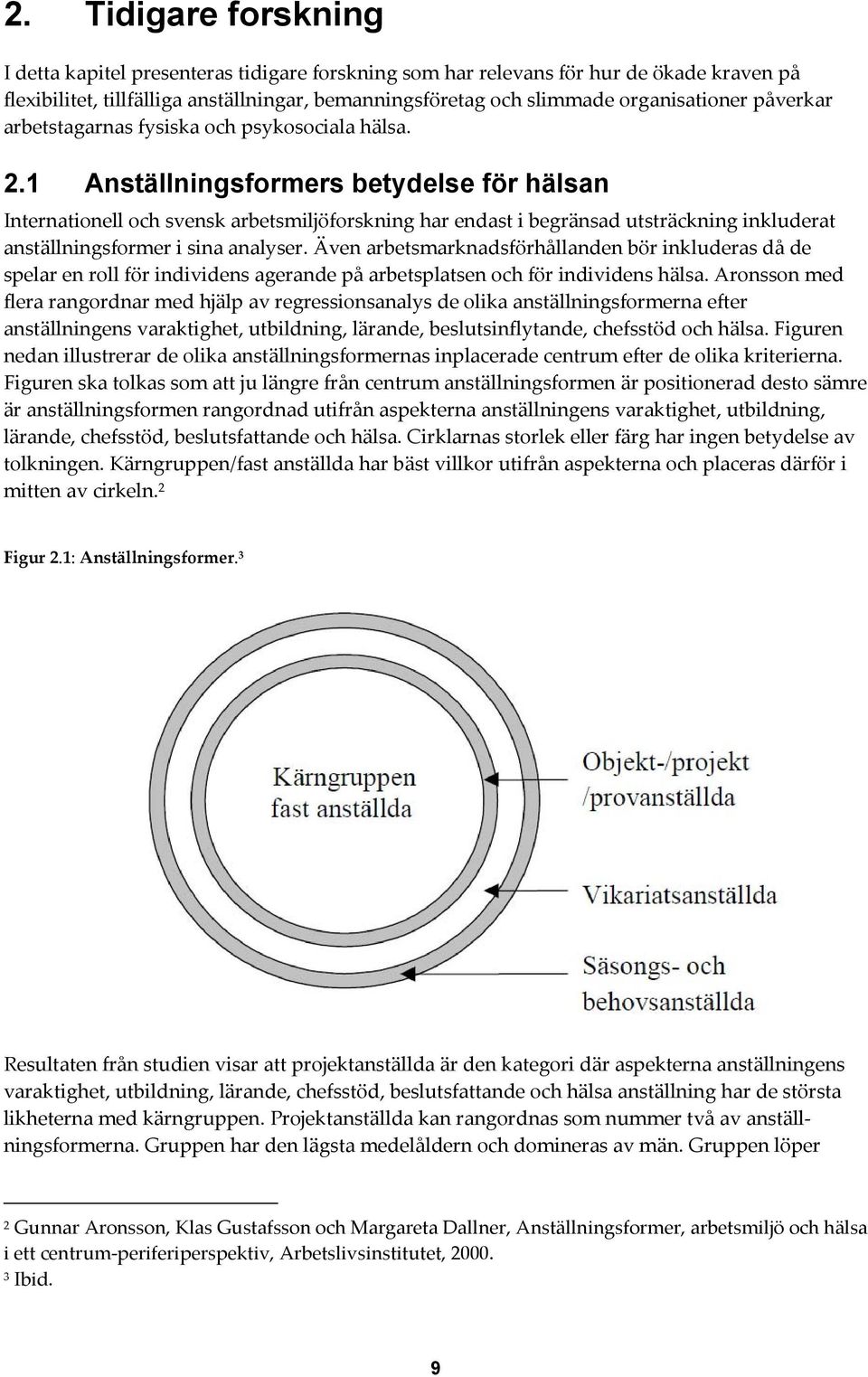 1 Anställningsformers betydelse för hälsan Internationell och svensk arbetsmiljöforskning har endast i begränsad utsträckning inkluderat anställningsformer i sina analyser.