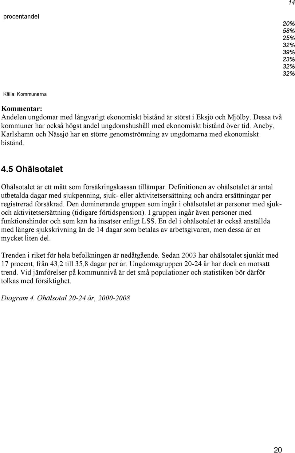 5 Ohälsotalet Ohälsotalet är ett mått som försäkringskassan tillämpar.