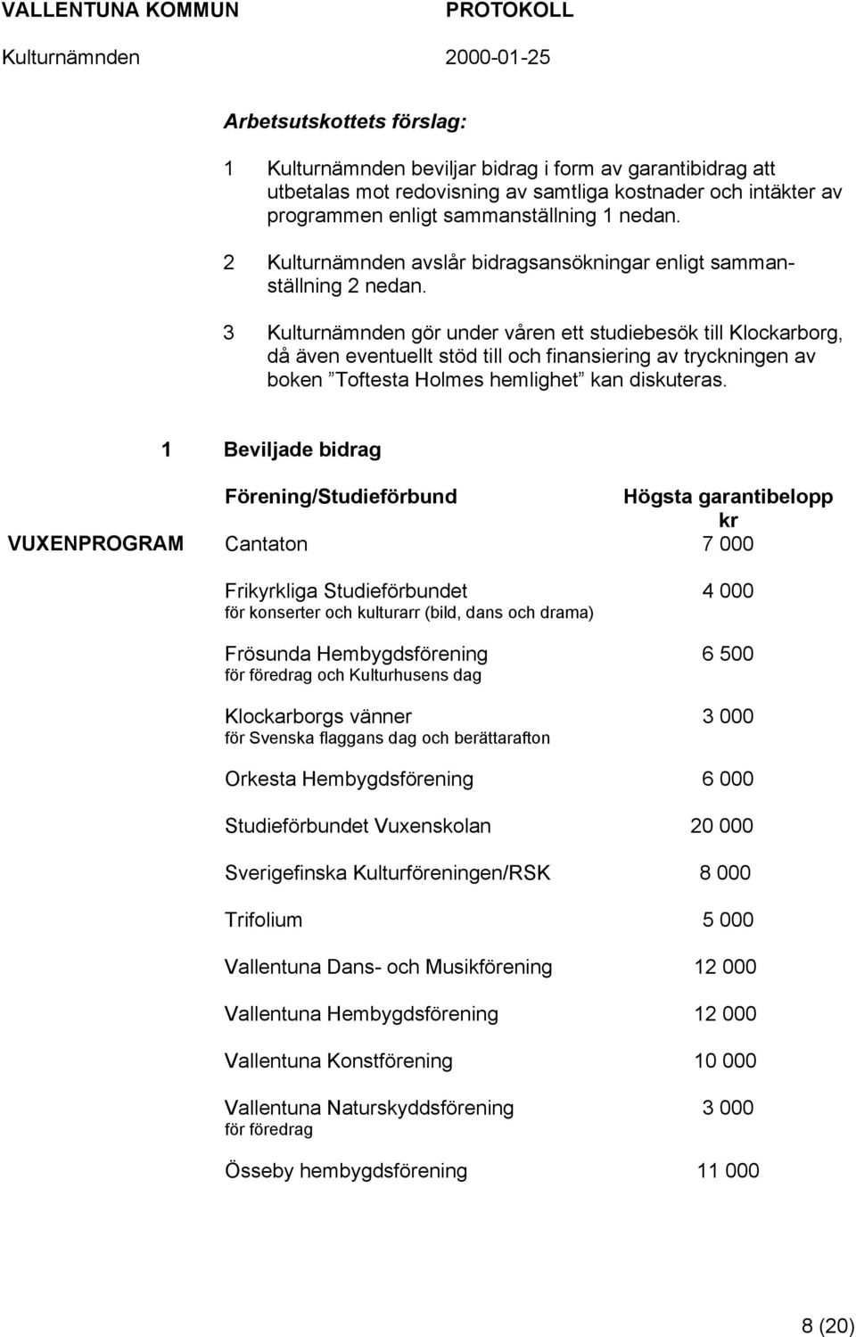 3 Kulturnämnden gör under våren ett studiebesök till Klockarborg, då även eventuellt stöd till och finansiering av tryckningen av boken Toftesta Holmes hemlighet kan diskuteras.