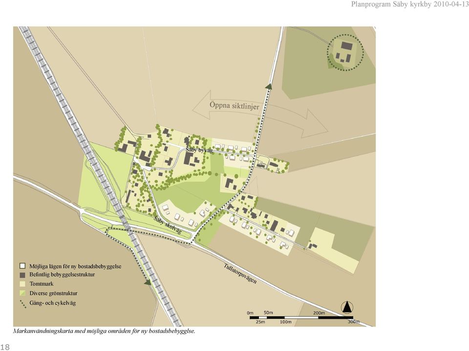 bebyggelsestruktur Tomtmark Tullstorpsvägen Diverse grönstruktur