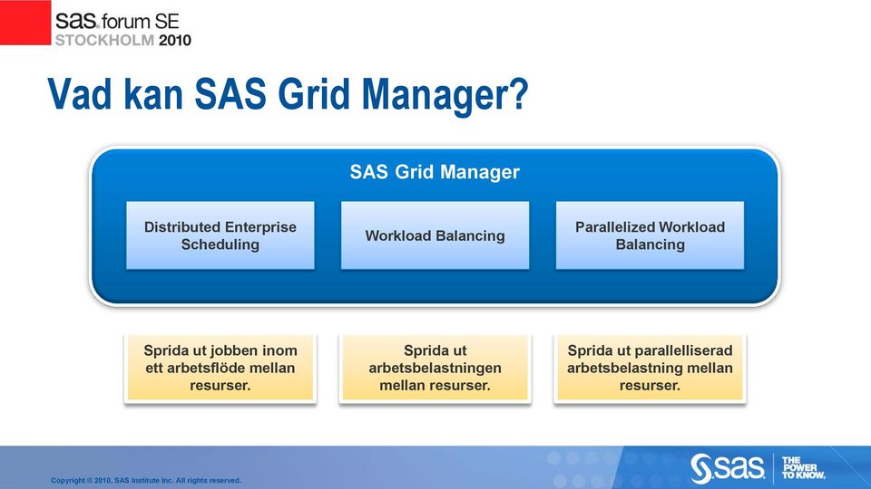 Parallelized Workload Balancing Sprida ut jobben inom ett arbetsflöde