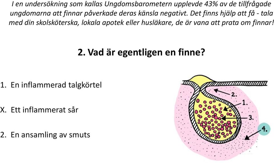 Det finns hjälp att få - tala med din skolsköterska, lokala apotek eller husläkare, de