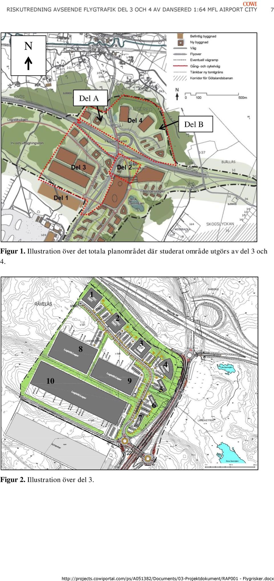 Illustration över det totala planområdet där studerat område