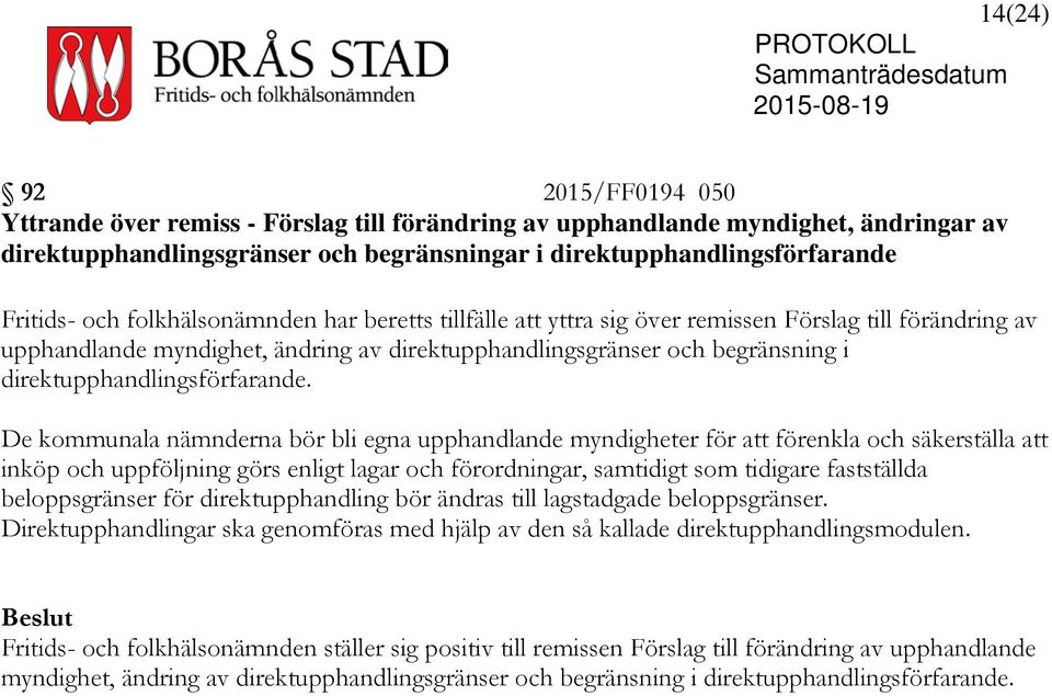 direktupphandlingsförfarande.