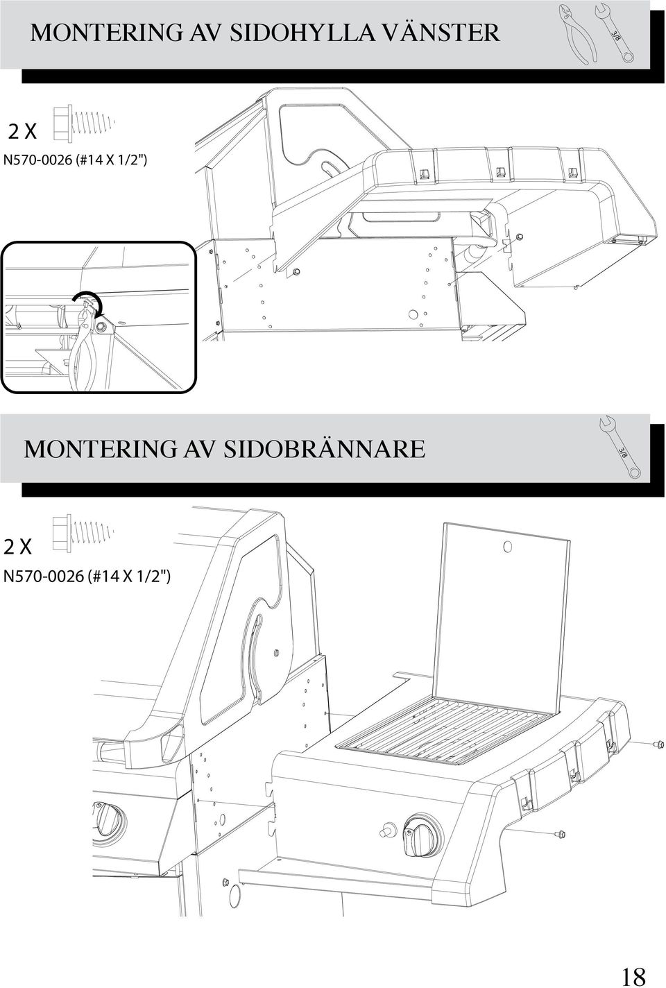 MONTERING AV SIDOBRÄNNARE  18