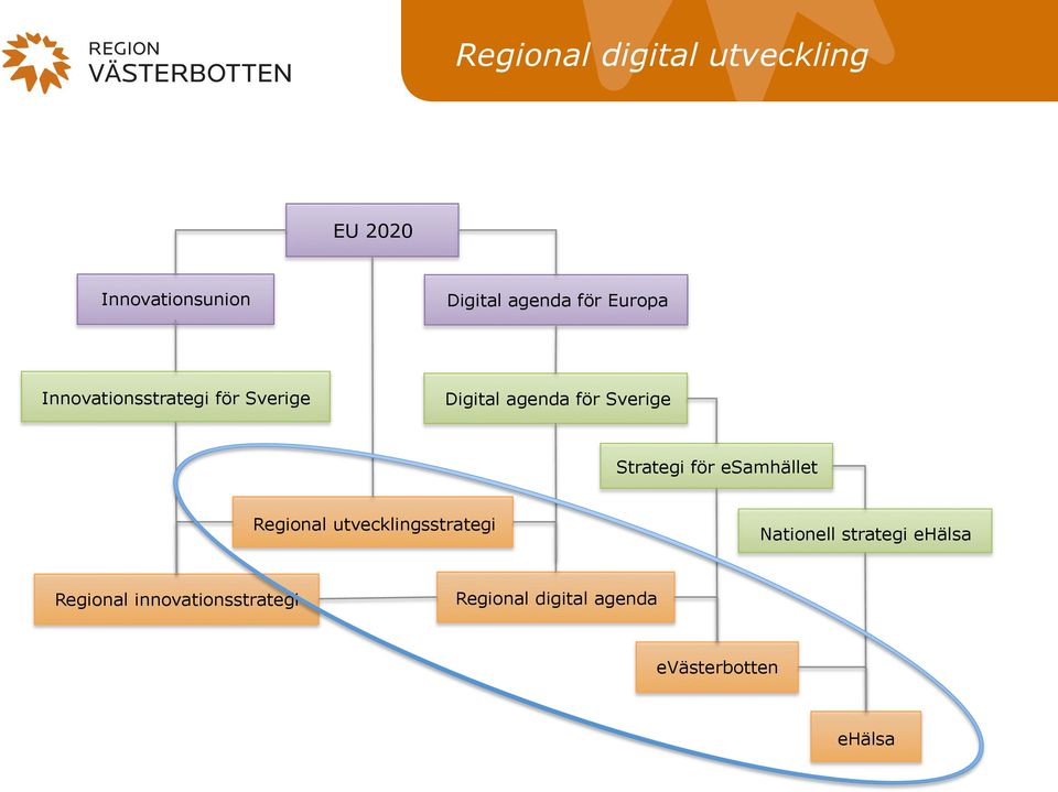 Strategi för esamhället Regional utvecklingsstrategi Nationell