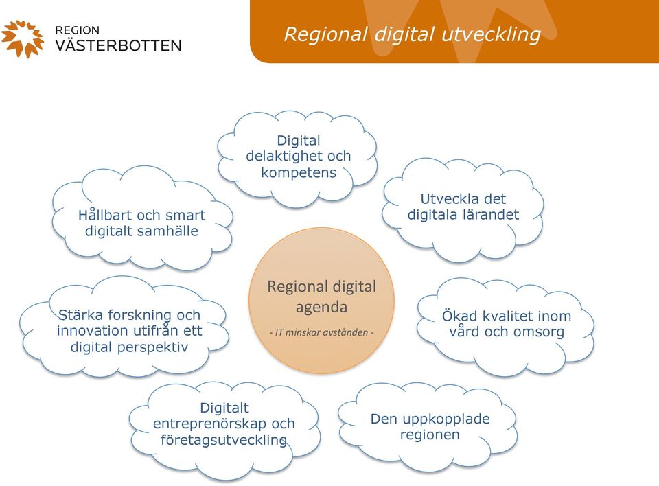 perspektiv Regional digital agenda - IT minskar avstånden - Ökad kvalitet inom