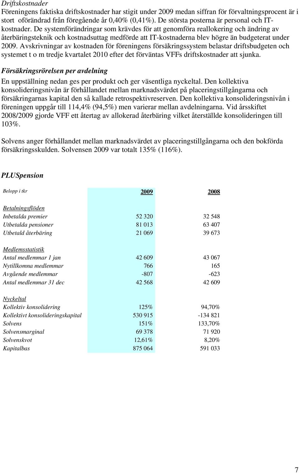 De systemförändringar som krävdes för att genomföra reallokering och ändring av återbäringsteknik och kostnadsuttag medförde att IT-kostnaderna blev högre än budgeterat under 2009.