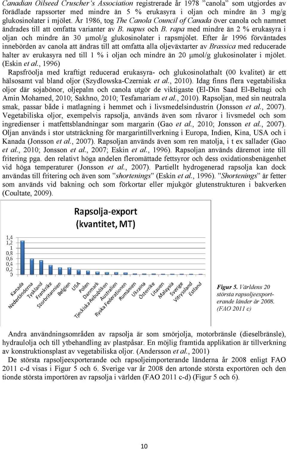 rapa med mindre än 2 % erukasyra i oljan och mindre än 30 µmol/g glukosinolater i rapsmjölet.