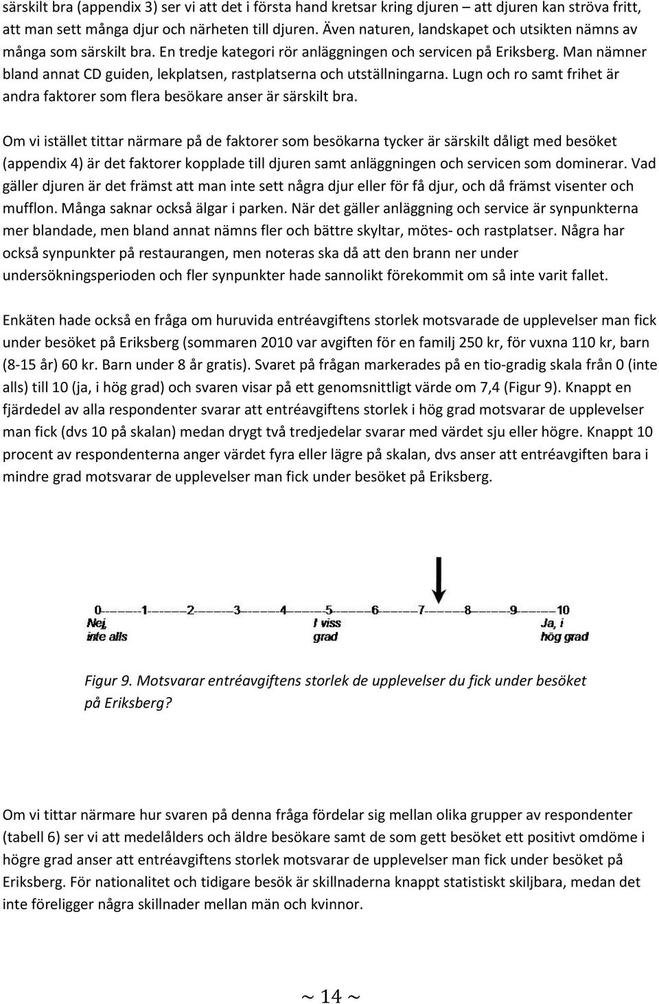 Man nämner bland annat CD guiden, lekplatsen, rastplatserna och utställningarna. Lugn och ro samt frihet är andra faktorer som flera besökare anser är särskilt bra.