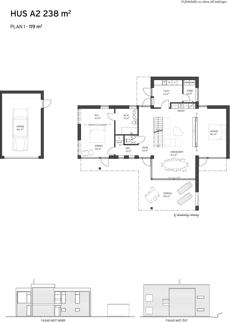 HUS A2 238 m 2 PLAN 1-119 m 2