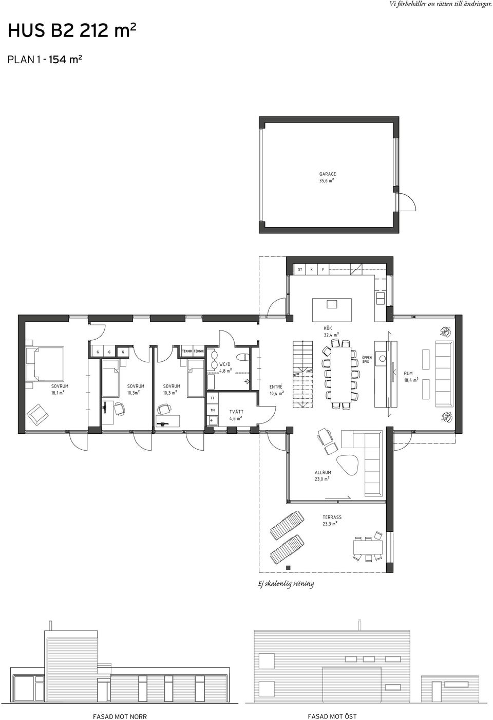 HUS B2 212 m 2 PLAN 1-154 m 2