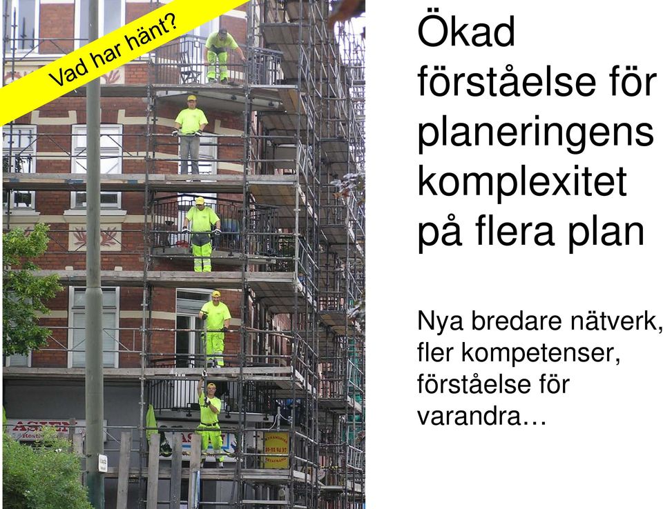 flera plan Nya bredare