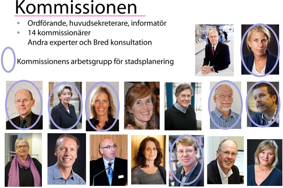 kommissionärer Andra experter och Bred