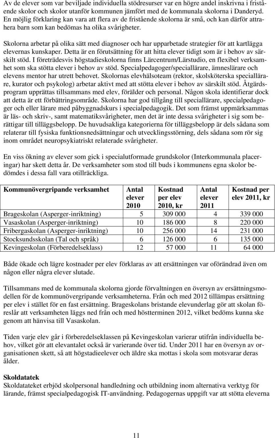 Skolorna arbetar på olika sätt med diagnoser och har upparbetade strategier för att kartlägga elevernas kunskaper.