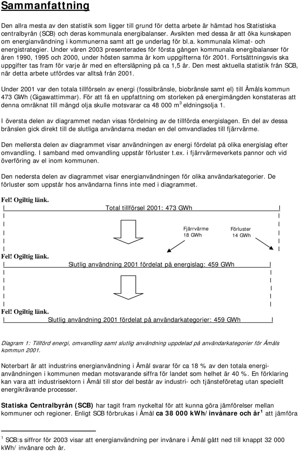 Under våren 2003 presenterades för första gången kommunaa energibaanser för åren 1990, 1995 och 2000, under hösten samma år kom uppgifterna för 2001.