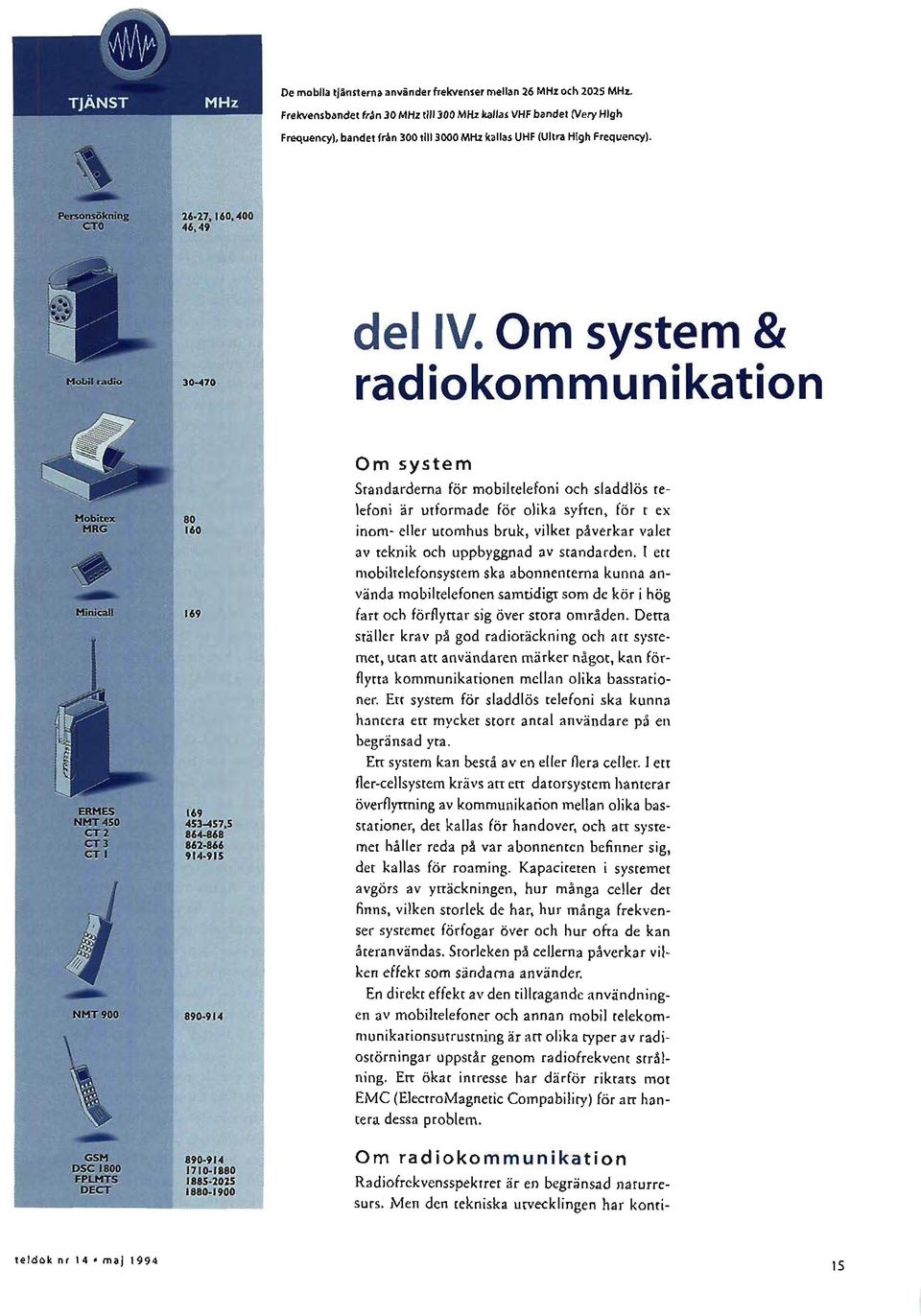 Personsökning CTO 26-27,160,400 46,49 Mobil radio 30-470 del IV.