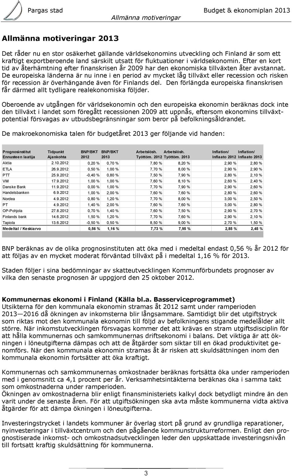 De europeiska länderna är nu inne i en period av mycket låg tillväxt eller recession och risken för recession är överhängande även för Finlands del.