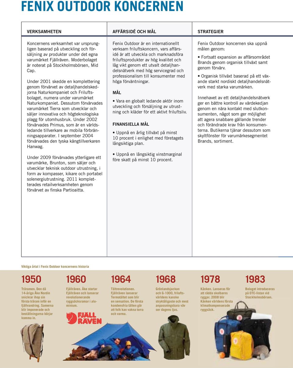 Under 2001 skedde en komplettering genom förvärvet av detaljhandelskedjorna Naturkompaniet och Friluftsbolaget, numera under varumärket Naturkompaniet.