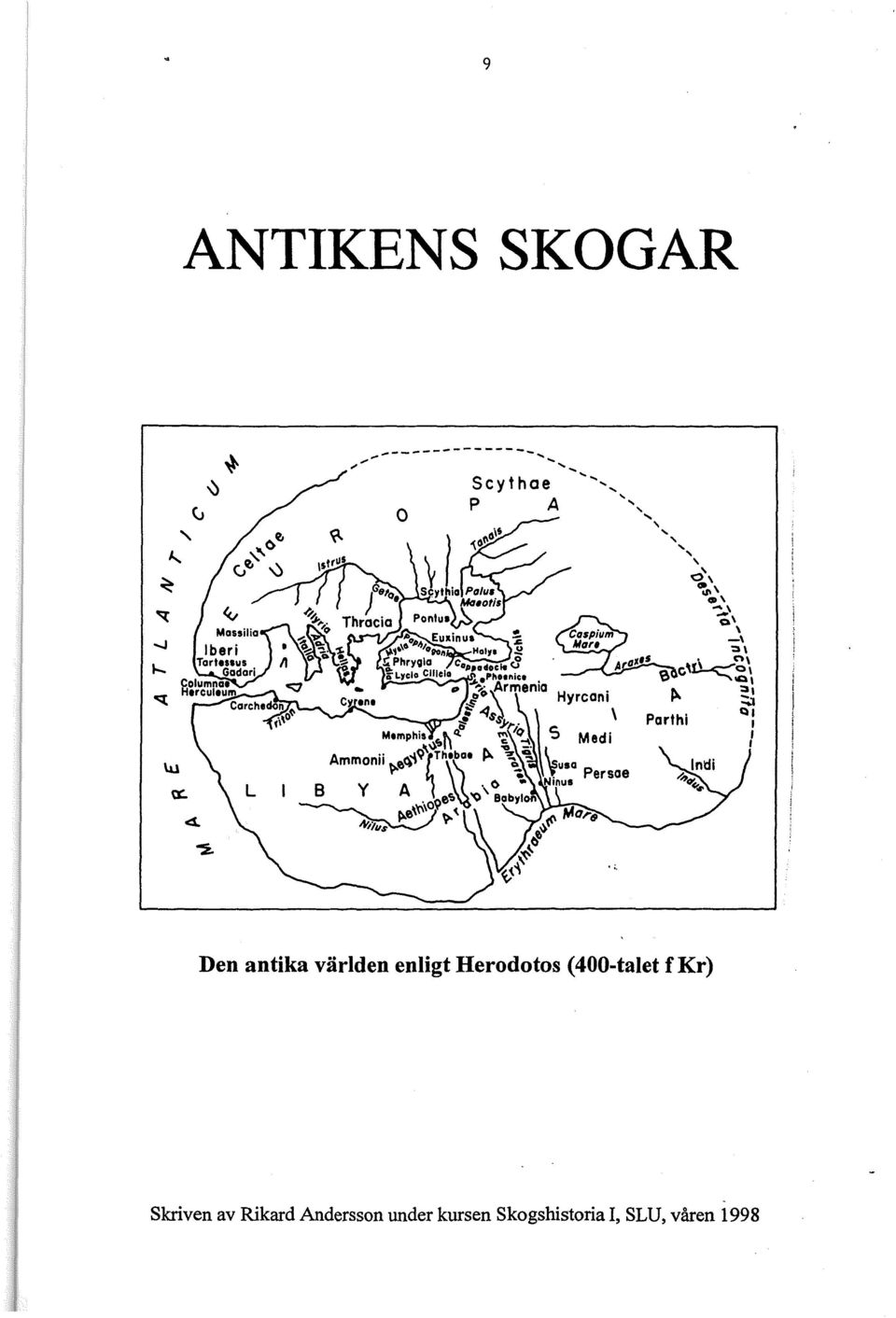 världen enligt Herodotos (400-talet f Kr)