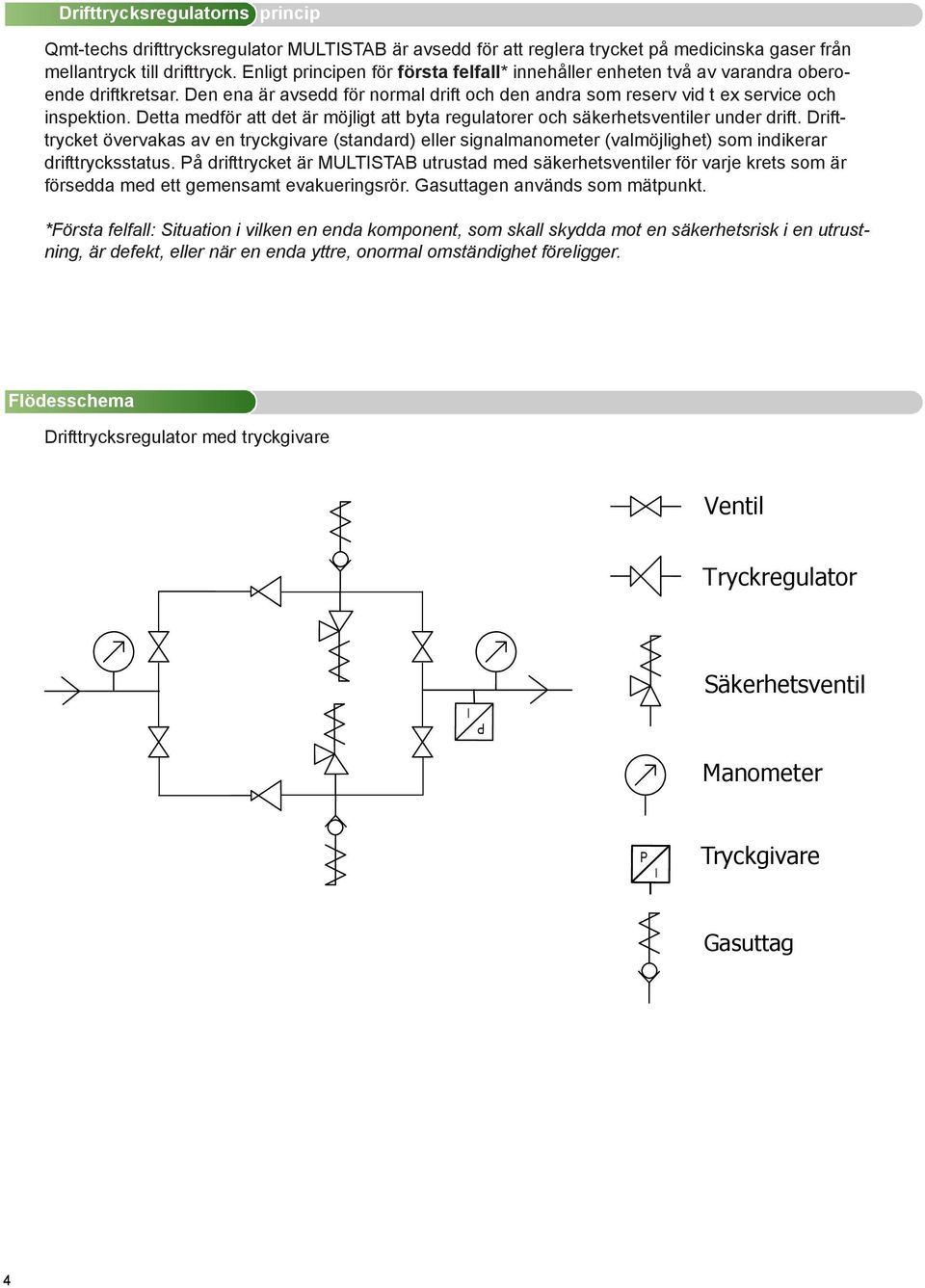 Detta medför att det är möjligt att byta regulatorer och säkerhetsventiler under drift.