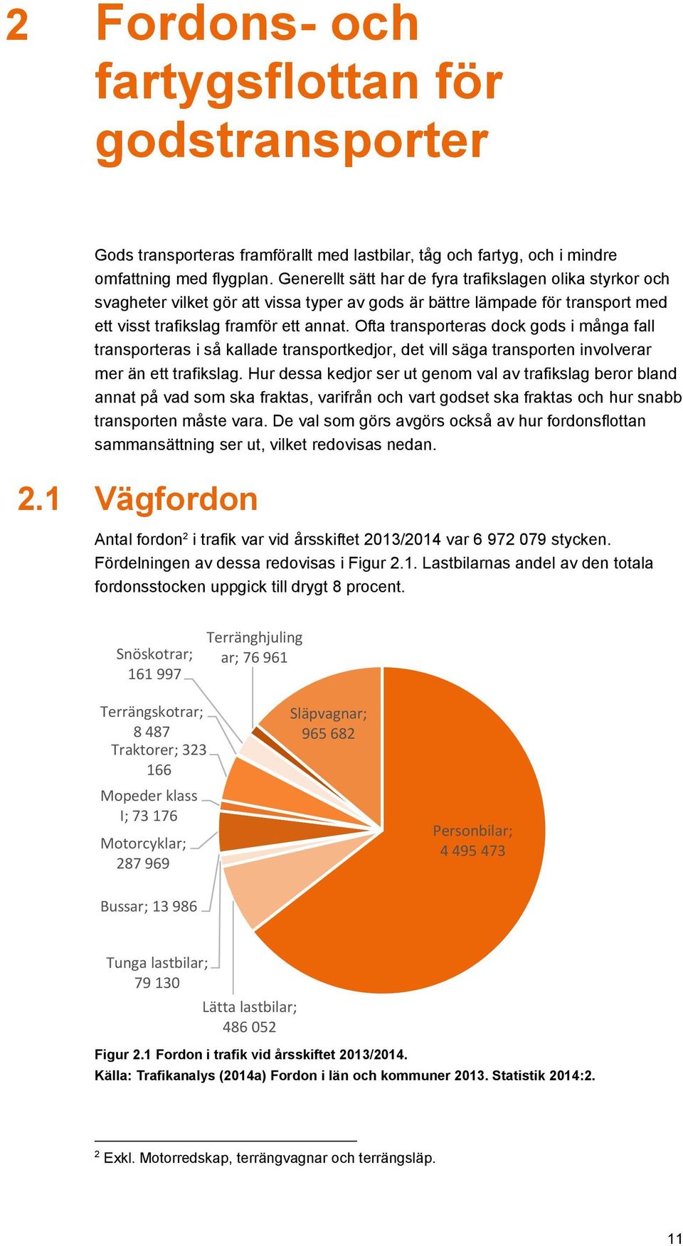 Ofta transporteras dock gods i många fall transporteras i så kallade transportkedjor, det vill säga transporten involverar mer än ett trafikslag.