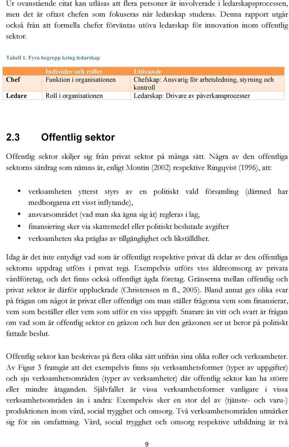 Fyra begrepp kring ledarskap Individer och roller Utövande Chef Funktion i organisationen Chefskap: Ansvarig för arbetsledning, styrning och kontroll Ledare Roll i organisationen Ledarskap: Drivare