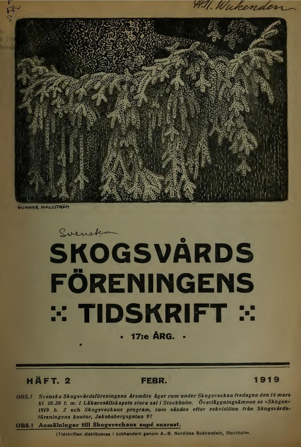 Överläggningsämnen se»skogen» 1919 h.
