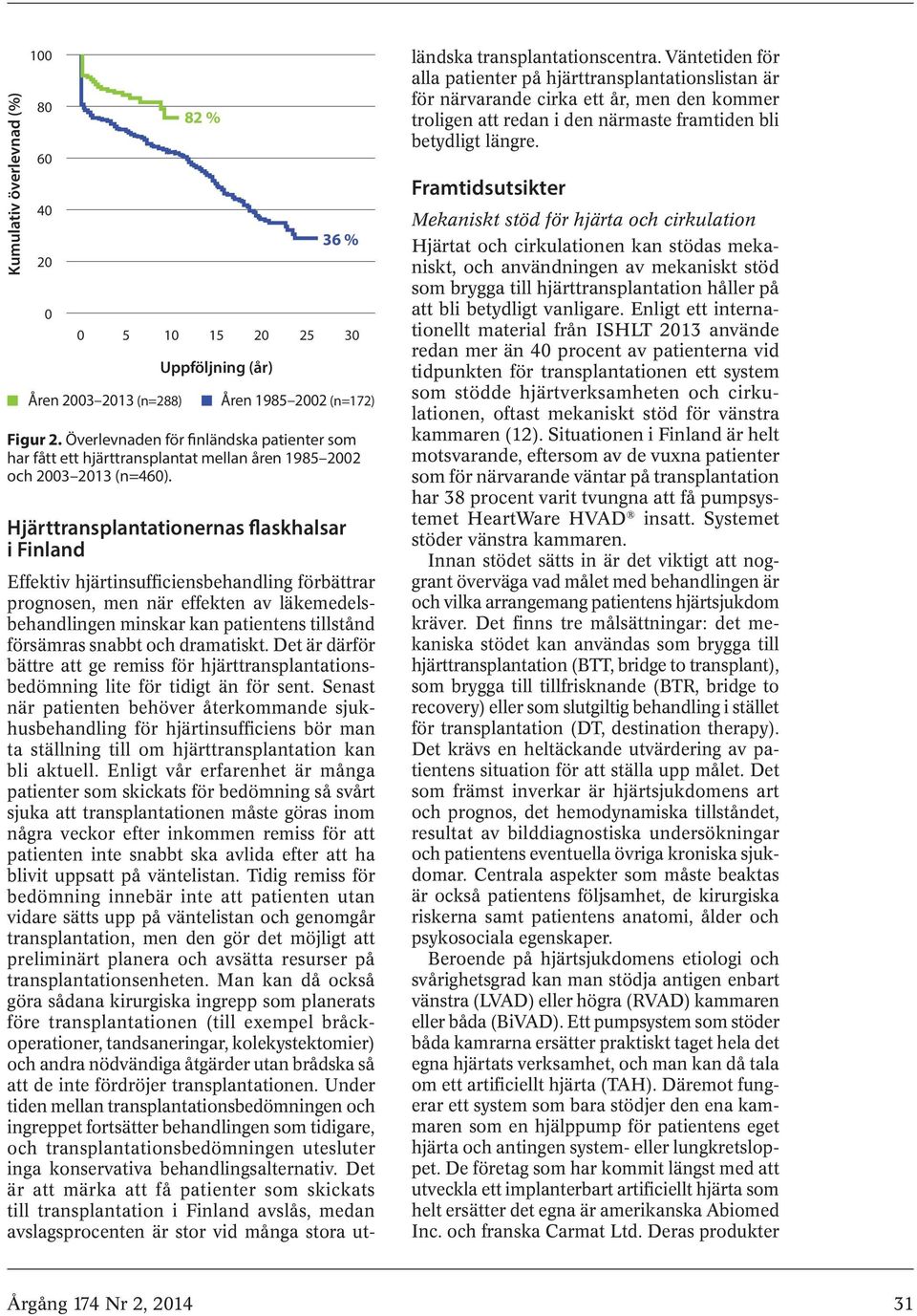 Hjärttransplantationernas flaskhalsar i Finland Effektiv hjärtinsufficiensbehandling förbättrar prognosen, men när effekten av läkemedelsbehandlingen minskar kan patientens tillstånd försämras snabbt