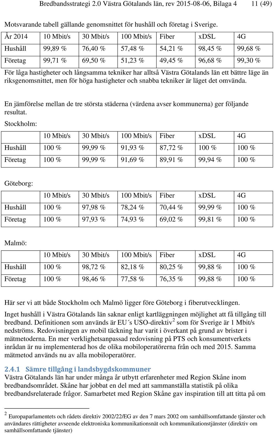 tekniker har alltså Västra Götalands län ett bättre läge än riksgenomsnittet, men för höga hastigheter och snabba tekniker är läget det omvända.